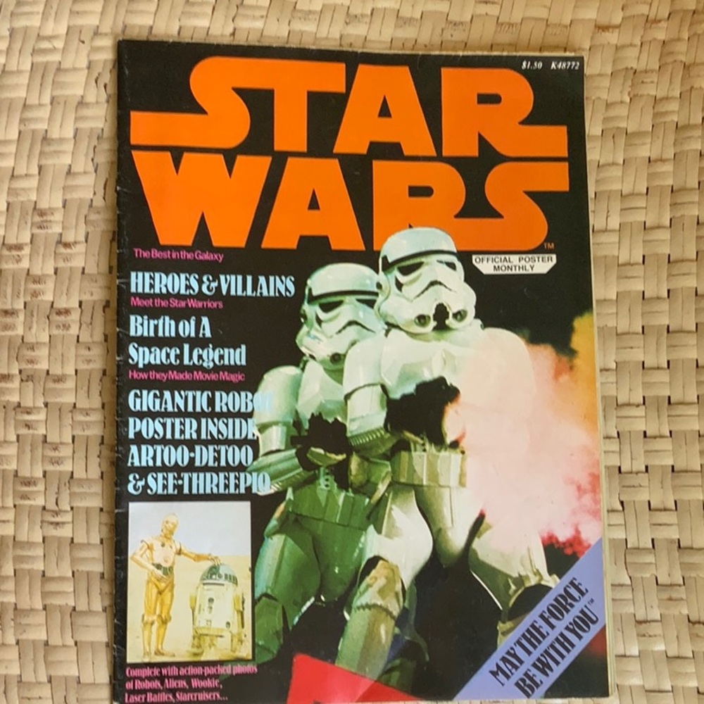VTG. STAR WARS POSTER/ MAGAZINE  1977 ISSUE K48722
